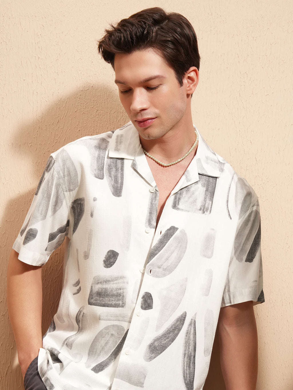Highlander Men White Printed Relaxed Fit Casual Shirt - White - Image 1