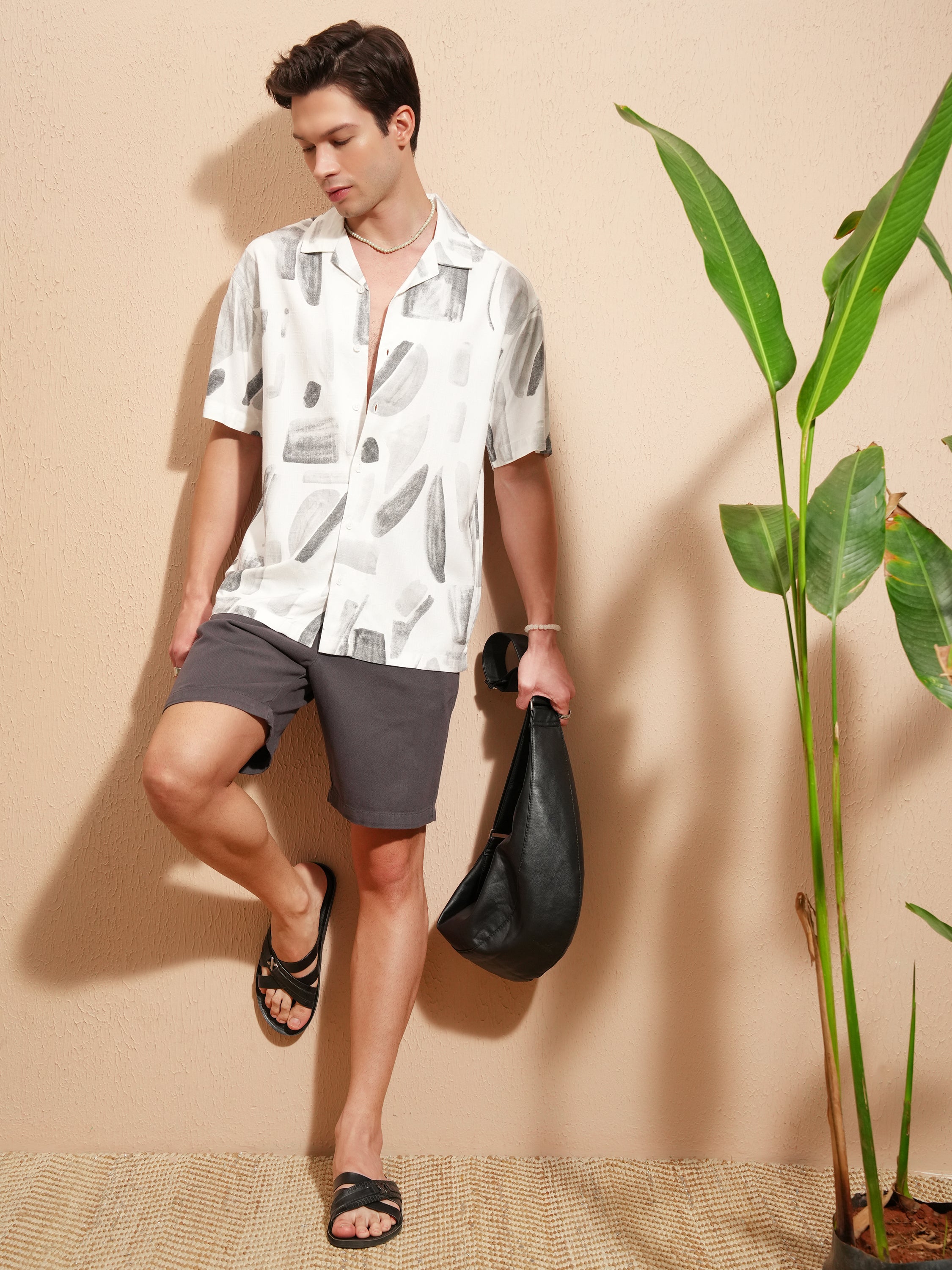 Highlander Men White Printed Relaxed Fit Casual Shirt - White - Image 2