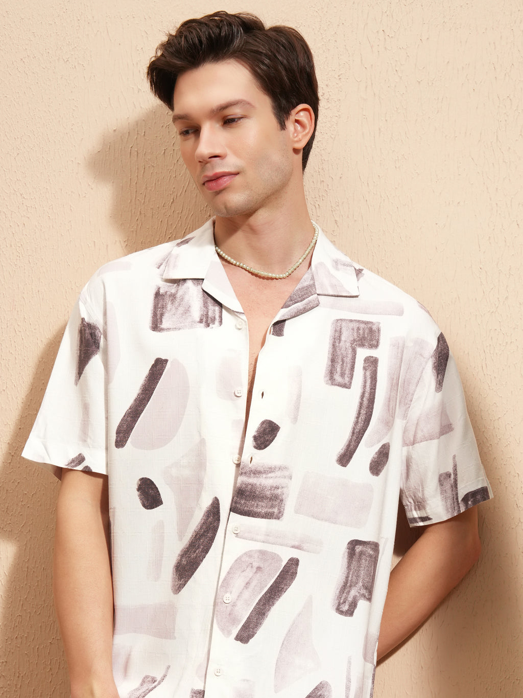 Highlander Men White Printed Relaxed Fit Casual Shirt - White - Image 1