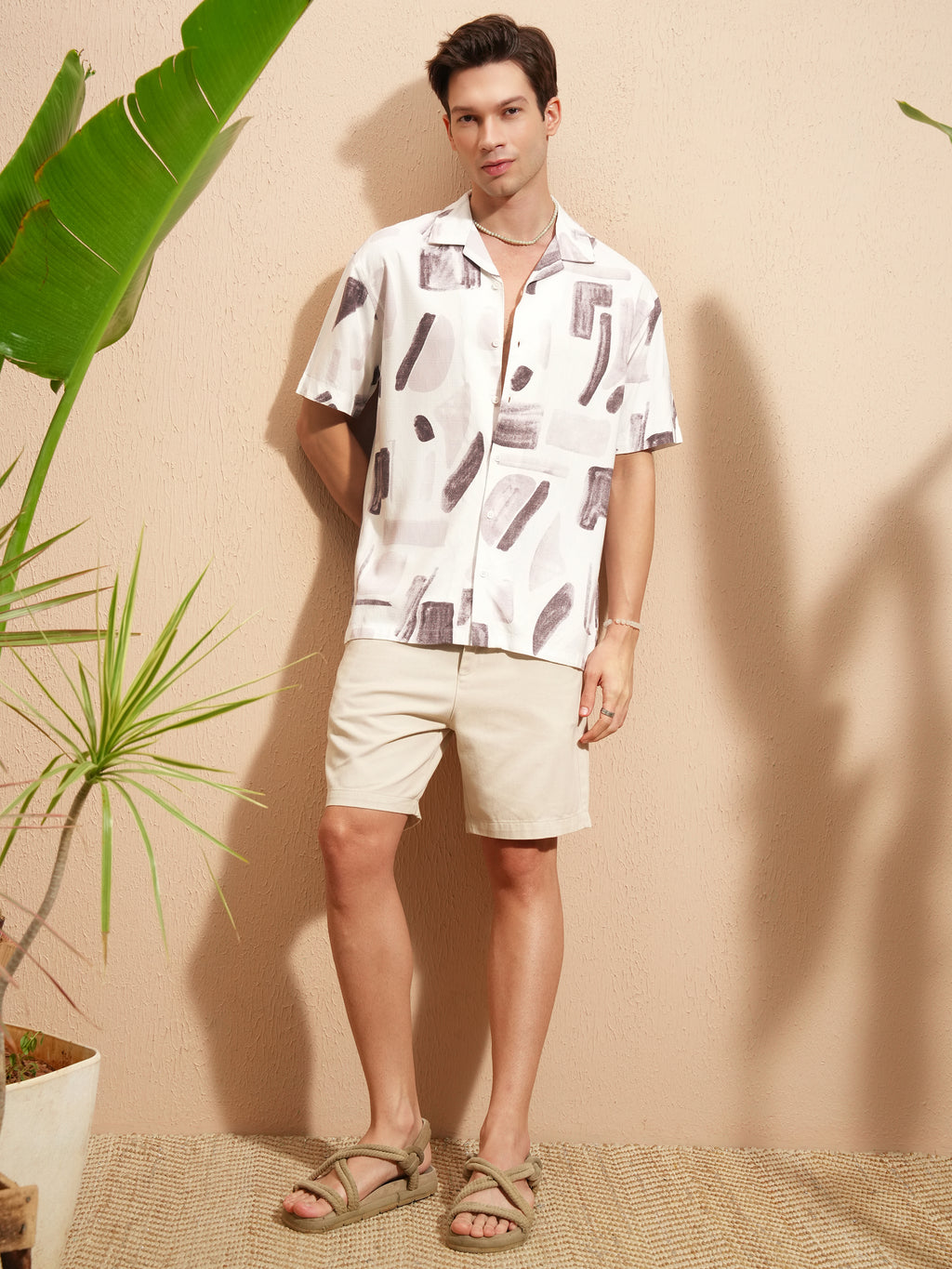 Highlander Men White Printed Relaxed Fit Casual Shirt - White - Image 2