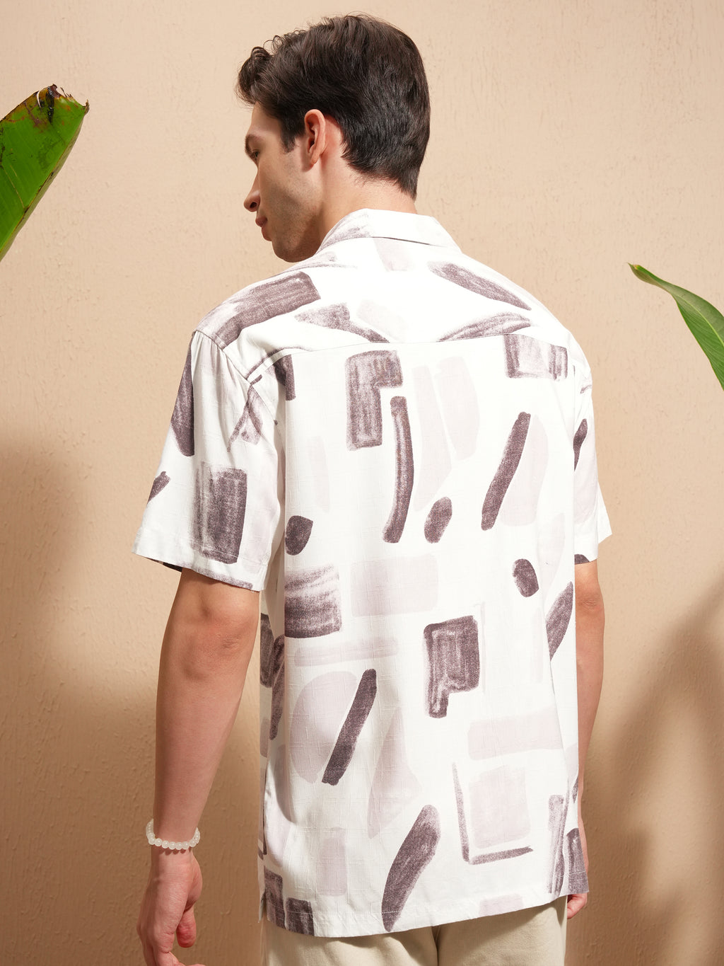 Highlander Men White Printed Relaxed Fit Casual Shirt - White - Image 3