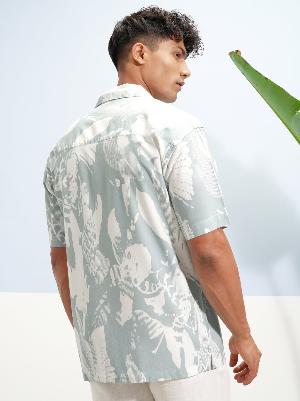 Highlander Men Blue Printed Relaxed Fit Casual Shirt - Blue - Image 3