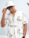 Highlander Men White Printed Relaxed Fit Casual Shirt - White - Image 1