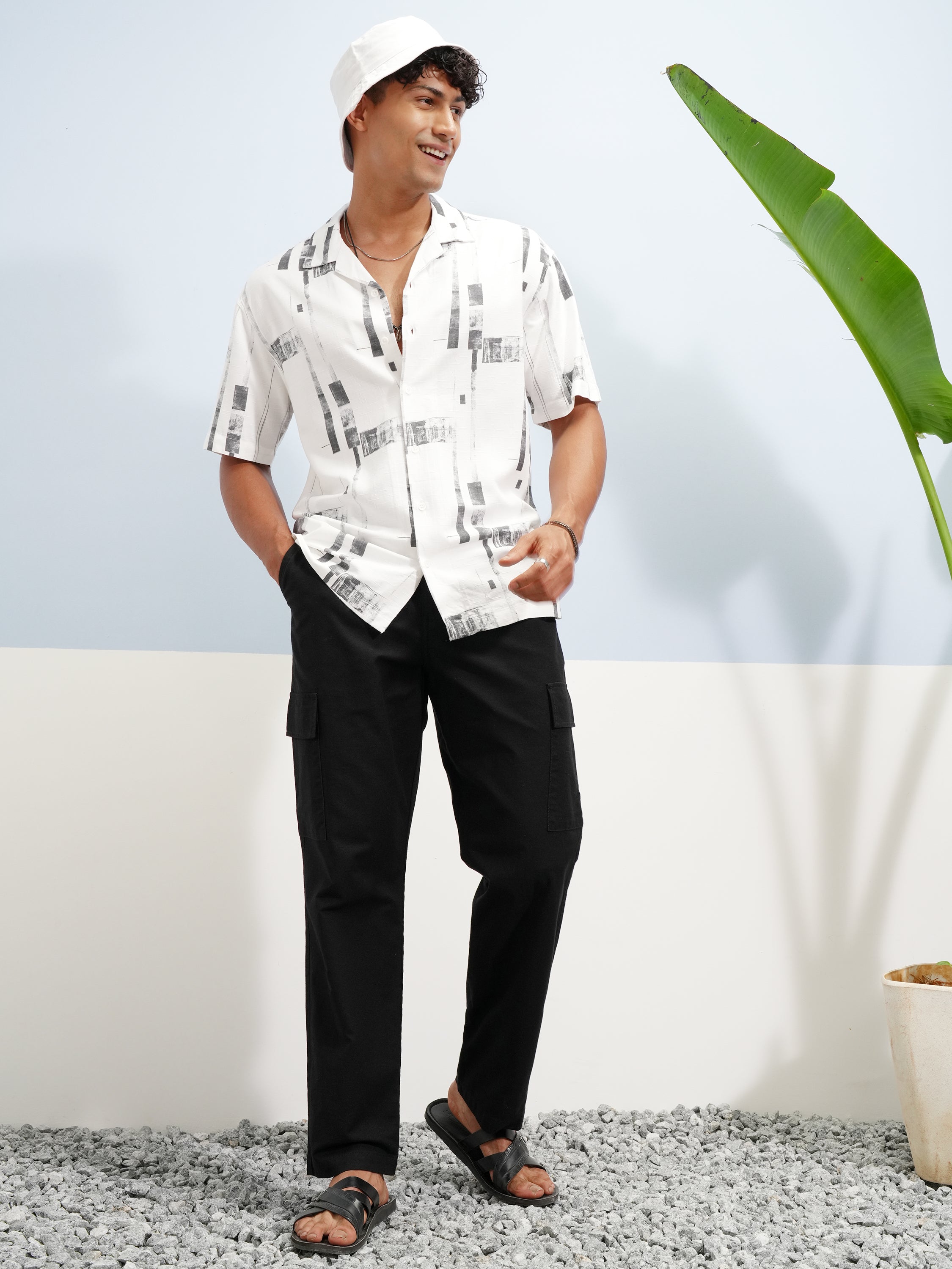 Highlander Men White Printed Relaxed Fit Casual Shirt - White - Image 2
