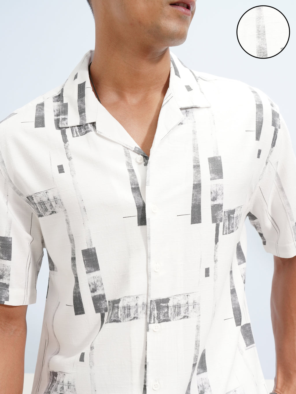 Highlander Men White Printed Relaxed Fit Casual Shirt - White - Image 5