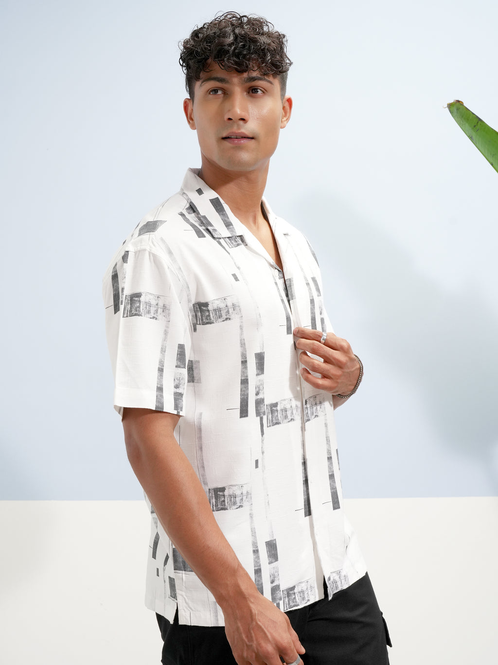 Highlander Men White Printed Relaxed Fit Casual Shirt - White - Image 6