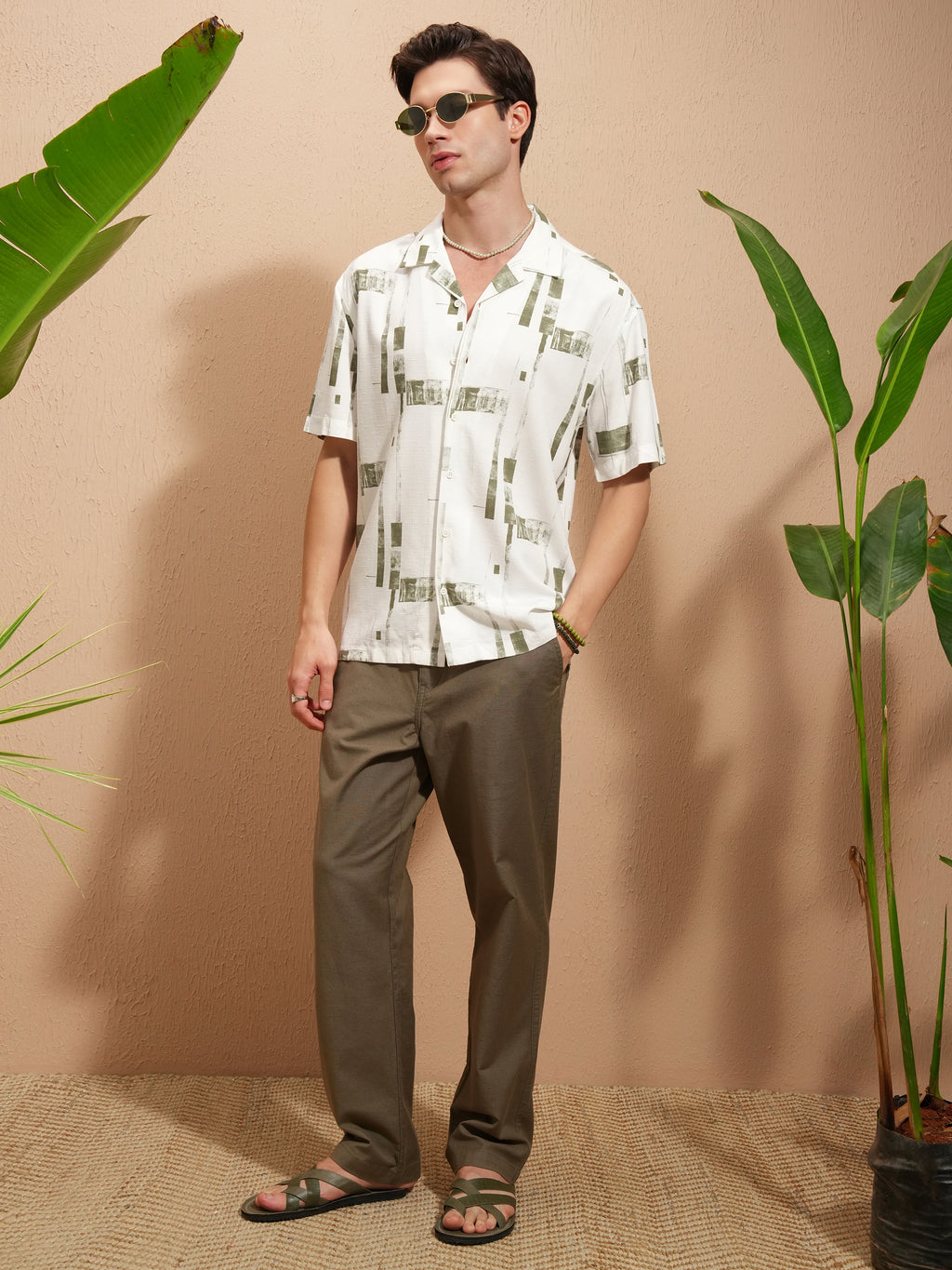 Highlander Men White Printed Relaxed Fit Casual Shirt - White - Image 2