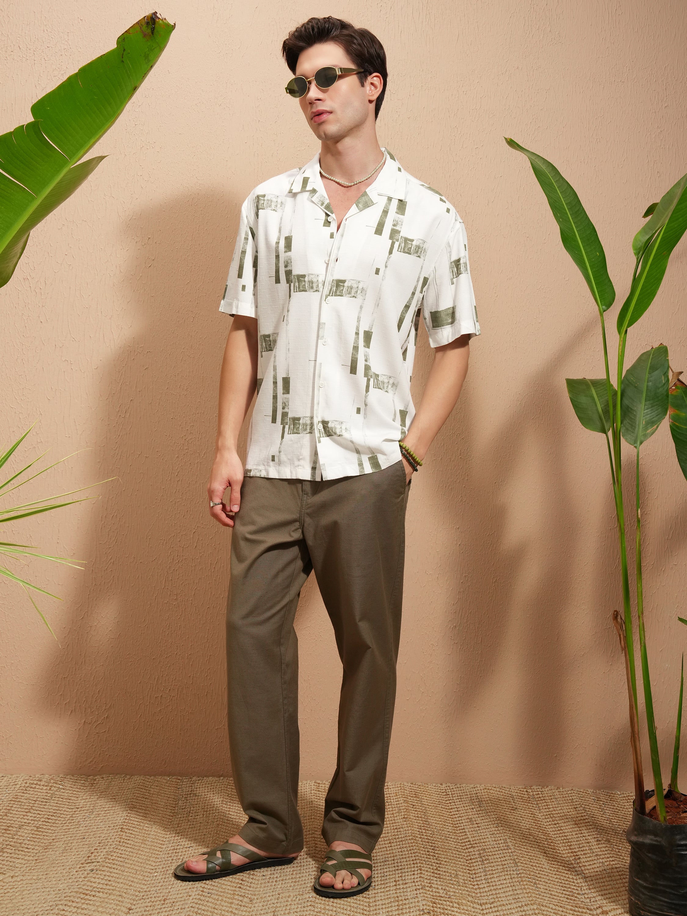 Highlander Men White Printed Relaxed Fit Casual Shirt - White - Image 2