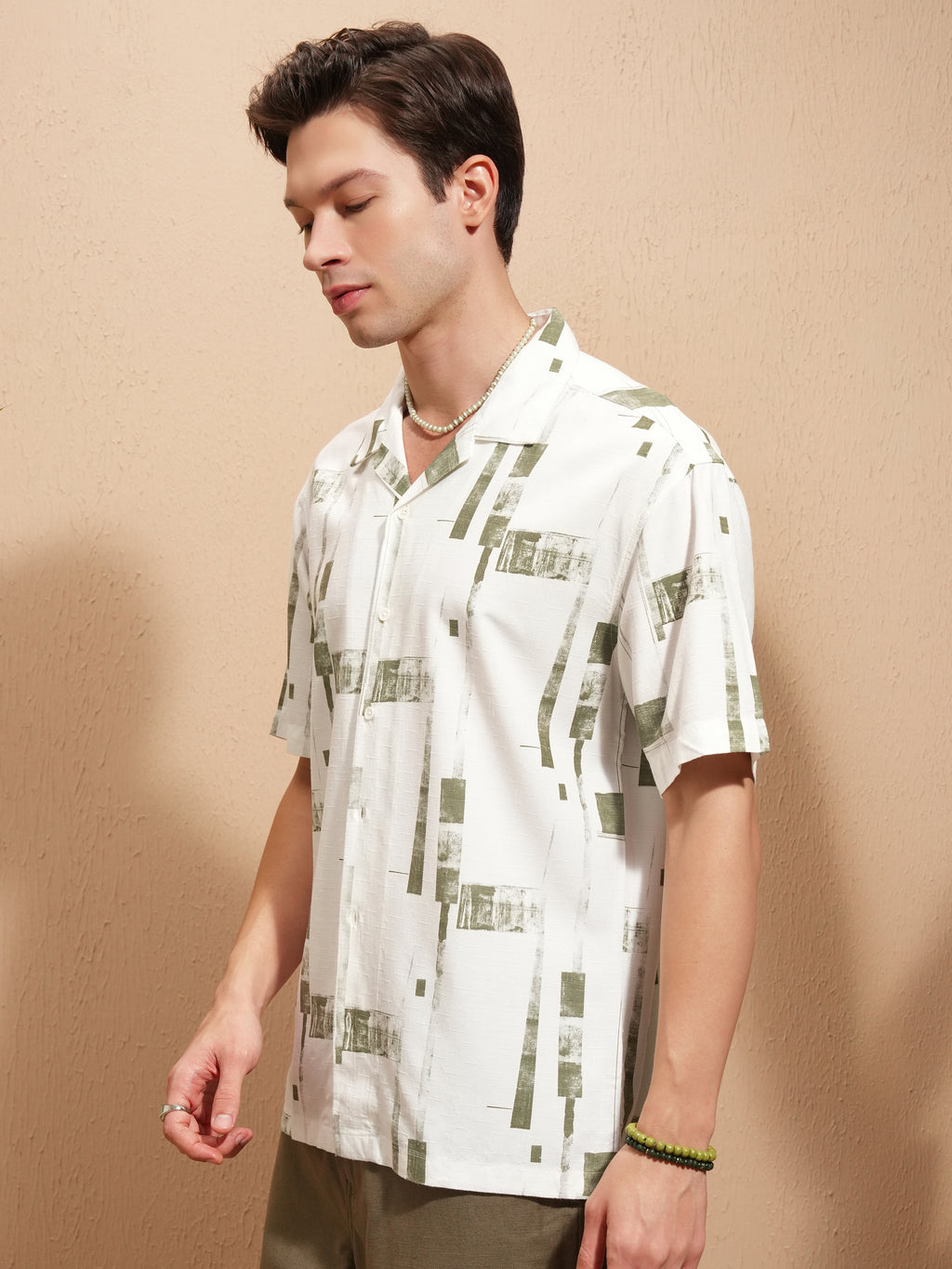 Highlander Men White Printed Relaxed Fit Casual Shirt - White - Image 4