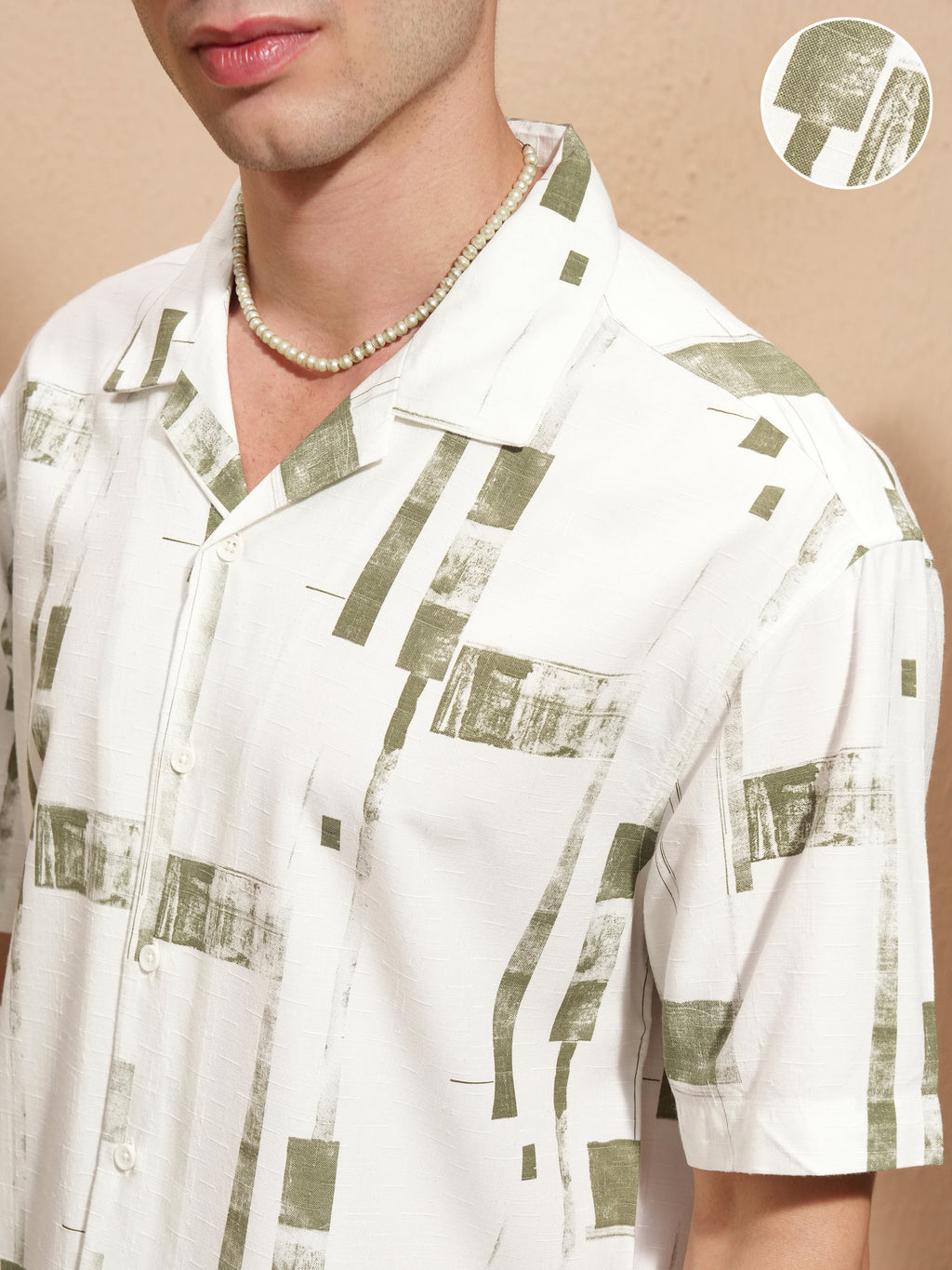 Highlander Men White Printed Relaxed Fit Casual Shirt - White - Image 5