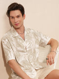 Highlander Men Khaki Printed Relaxed Fit Casual Shirt - Khaki - Image 1
