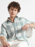 Highlander Men Green Checked Relaxed Fit Casual Shirt - Green - Image 1