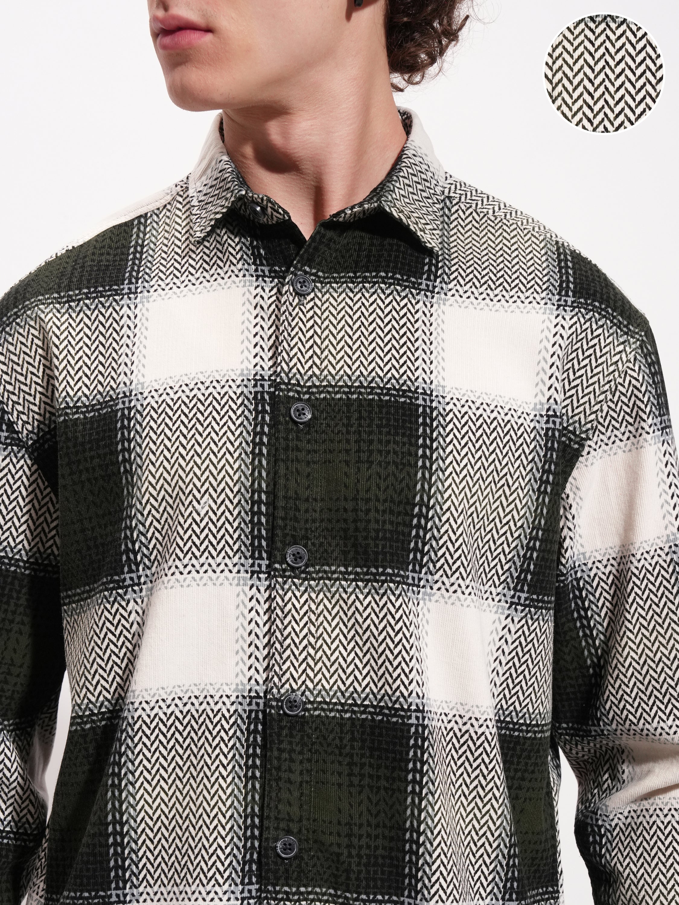 Highlander Men Black Checked Relaxed Fit Casual Shirt - Black - Image 5