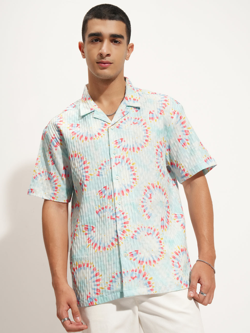 Highlander Men Blue Printed Relaxed Fit Casual Shirt - Blue - Image 6