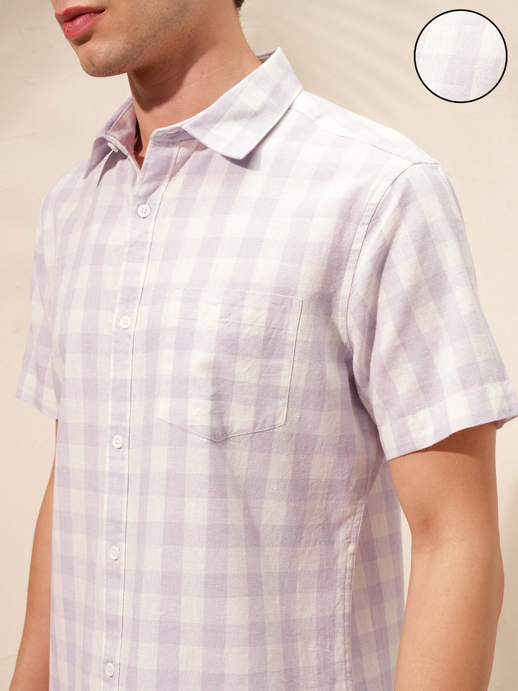 Highlander Men Purple Checked Relaxed Fit Casual Shirt - Purple - Image 5