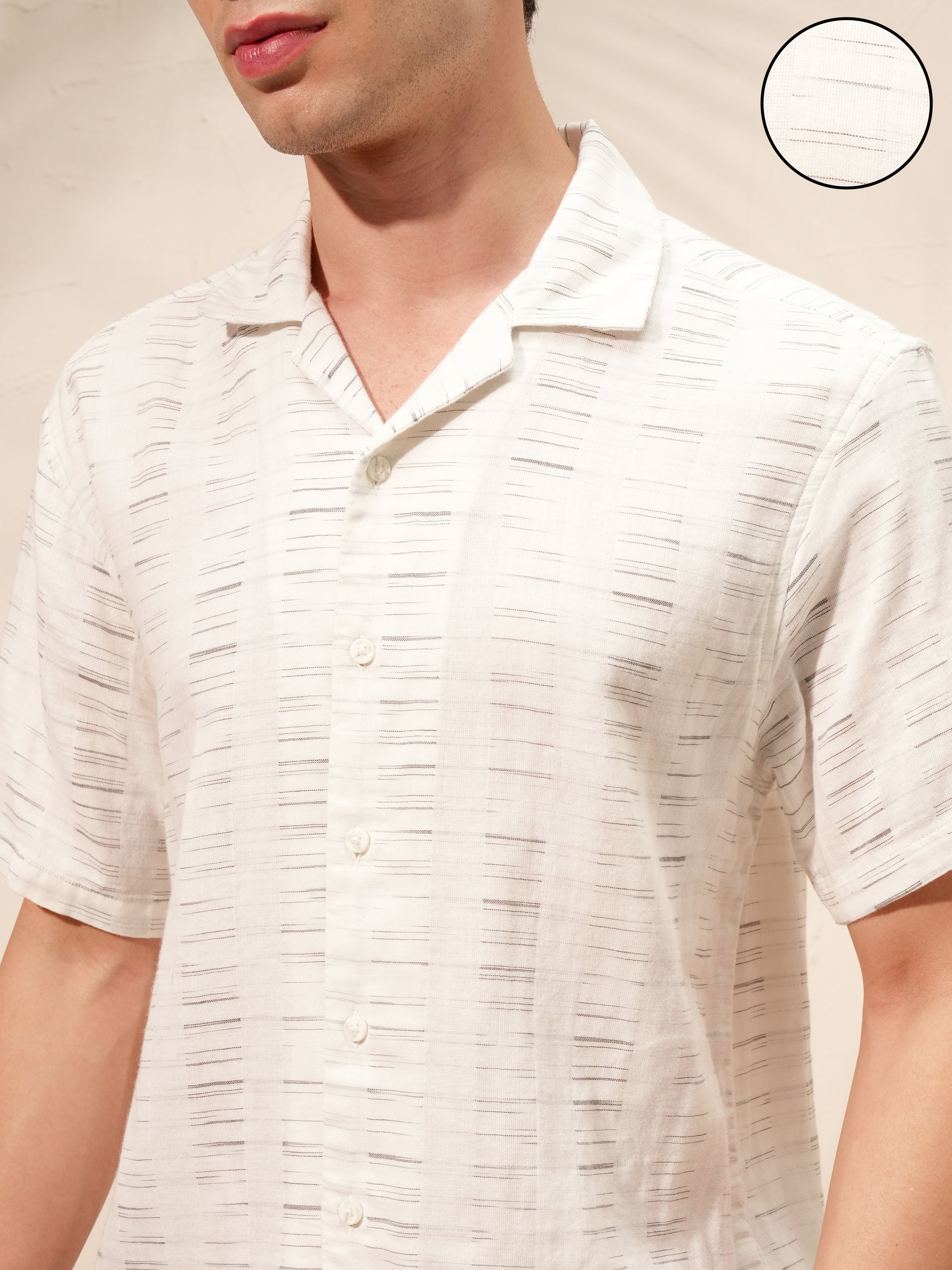 Highlander Men White Printed Relaxed Fit Casual Shirt - White - Image 5
