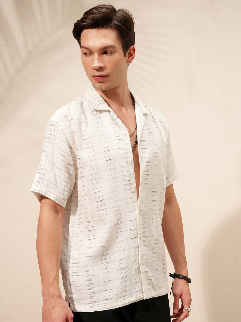 Highlander Men White Printed Relaxed Fit Casual Shirt - White - Image 6
