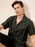 Highlander Men Black Printed Relaxed Fit Casual Shirt - Black - Image 1