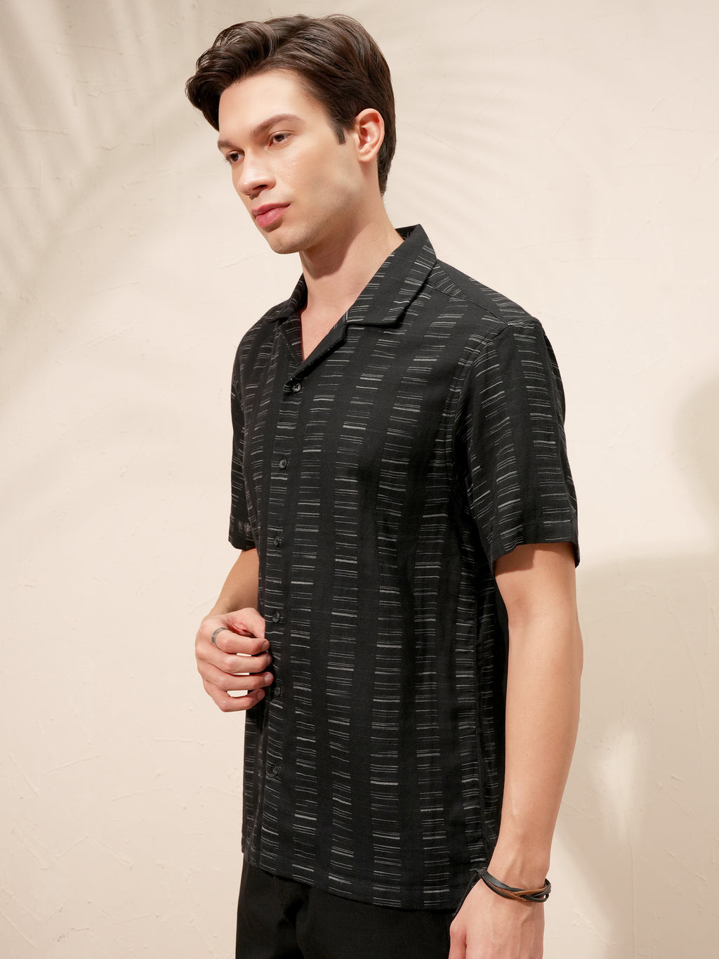 Highlander Men Black Printed Relaxed Fit Casual Shirt - Black - Image 4