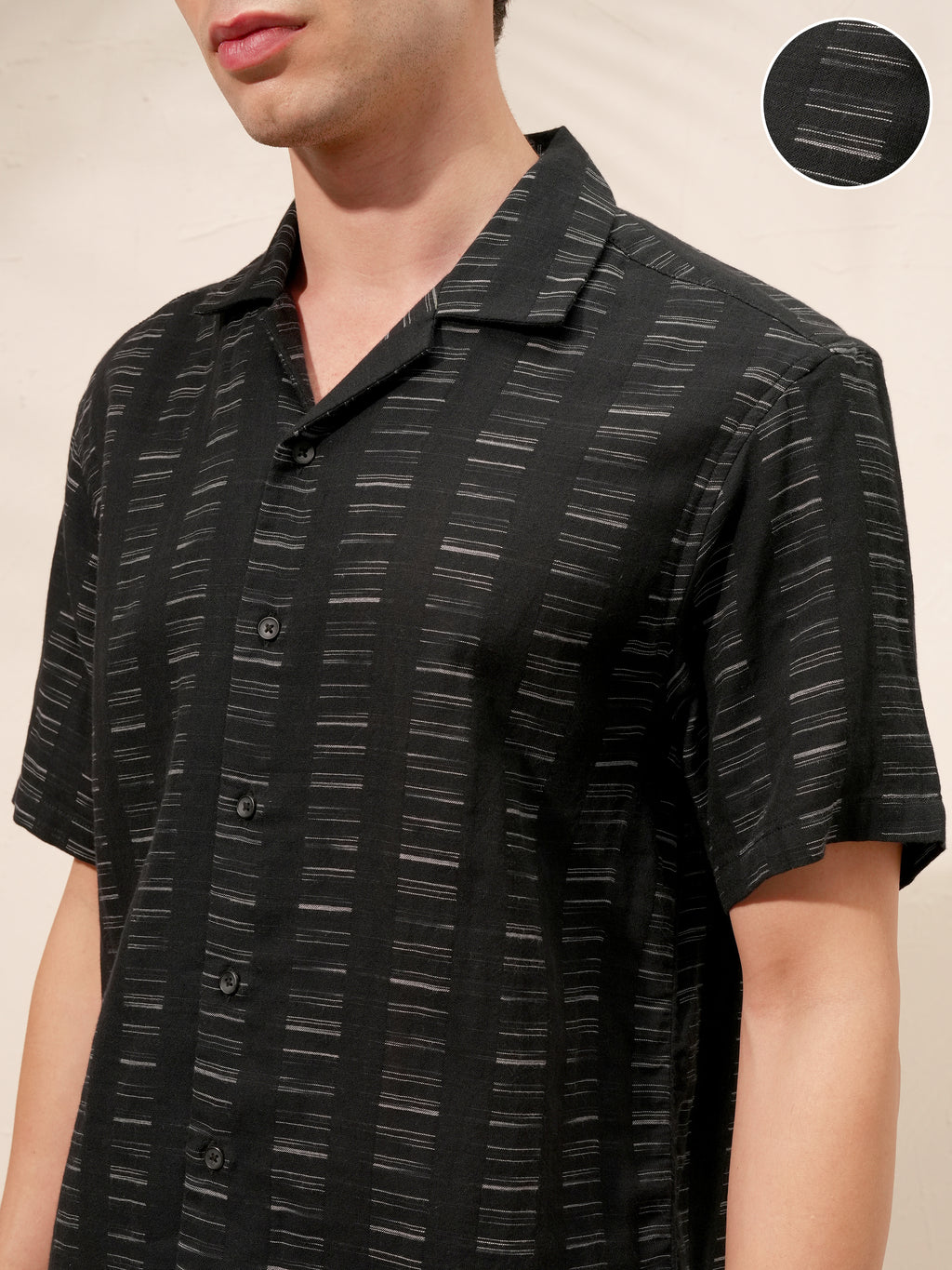 Highlander Men Black Printed Relaxed Fit Casual Shirt - Black - Image 5
