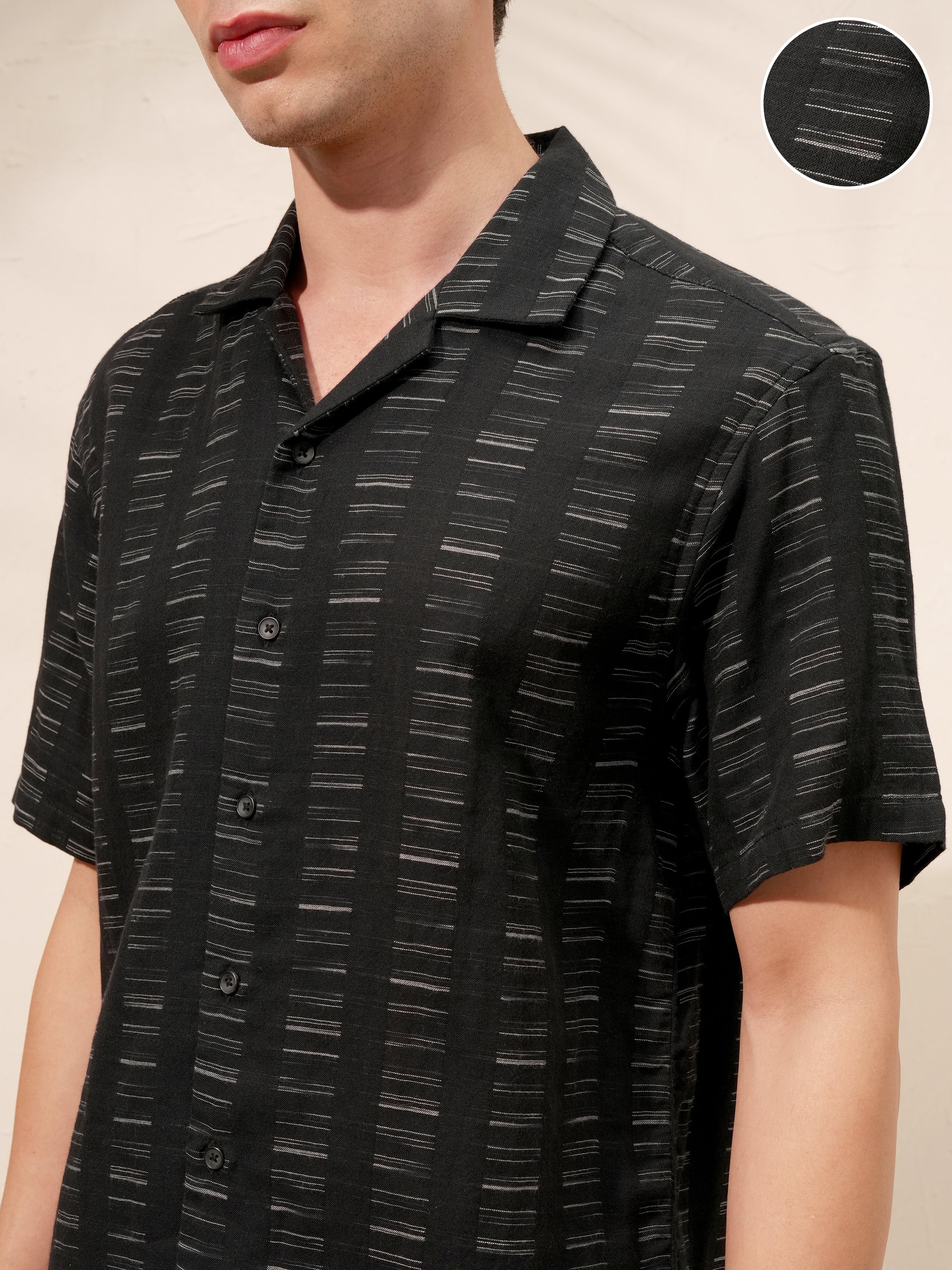 Highlander Men Black Printed Relaxed Fit Casual Shirt - Black - Image 5