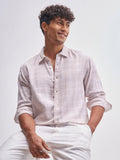 Highlander Men Pink Checked Relaxed Fit Casual Shirt - Pink - Image 1