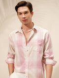 Highlander Men Pink Checked Relaxed Fit Casual Shirt - Pink - Image 1