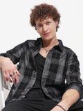 Highlander Men Black Checked Slim Fit Casual Shirt - Black - Image 1