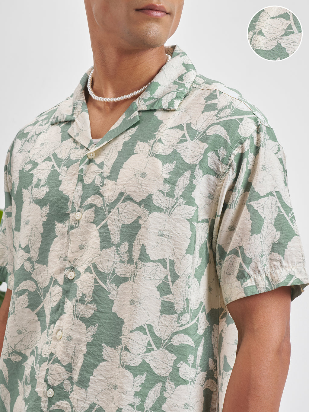 Highlander Men Green Printed Relaxed Fit Casual Shirt - Green - Image 5