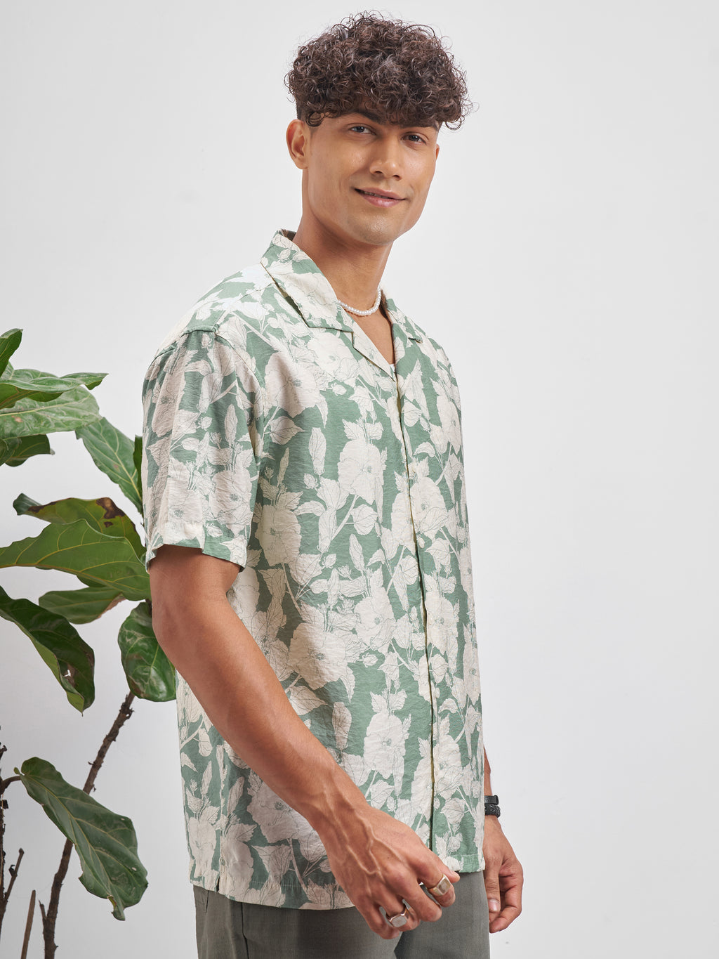 Highlander Men Green Printed Relaxed Fit Casual Shirt - Green - Image 6