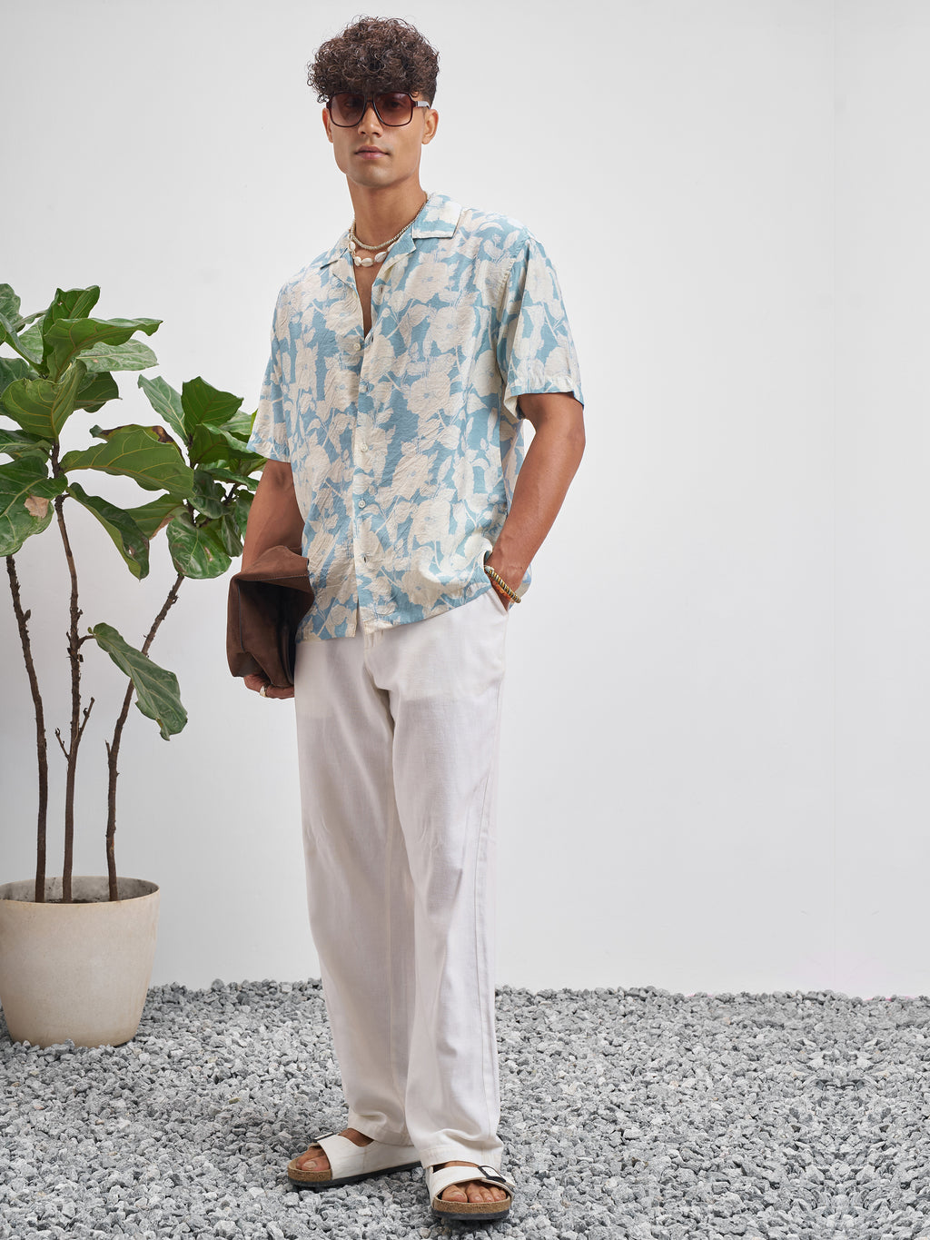 Highlander Men Blue Printed Relaxed Fit Casual Shirt - Blue - Image 2