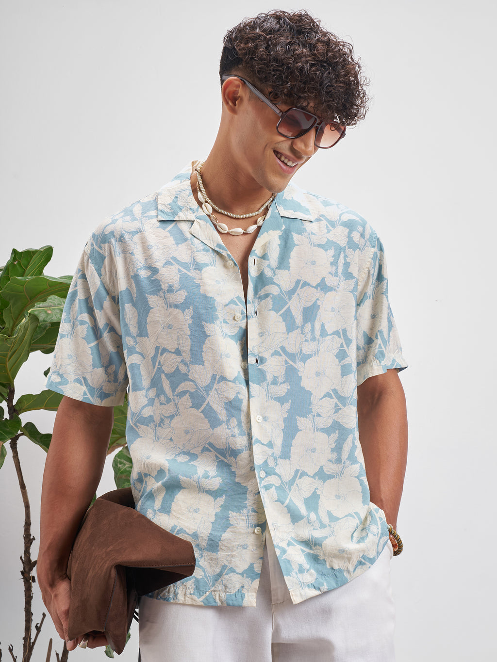 Highlander Men Blue Printed Relaxed Fit Casual Shirt - Blue - Image 4
