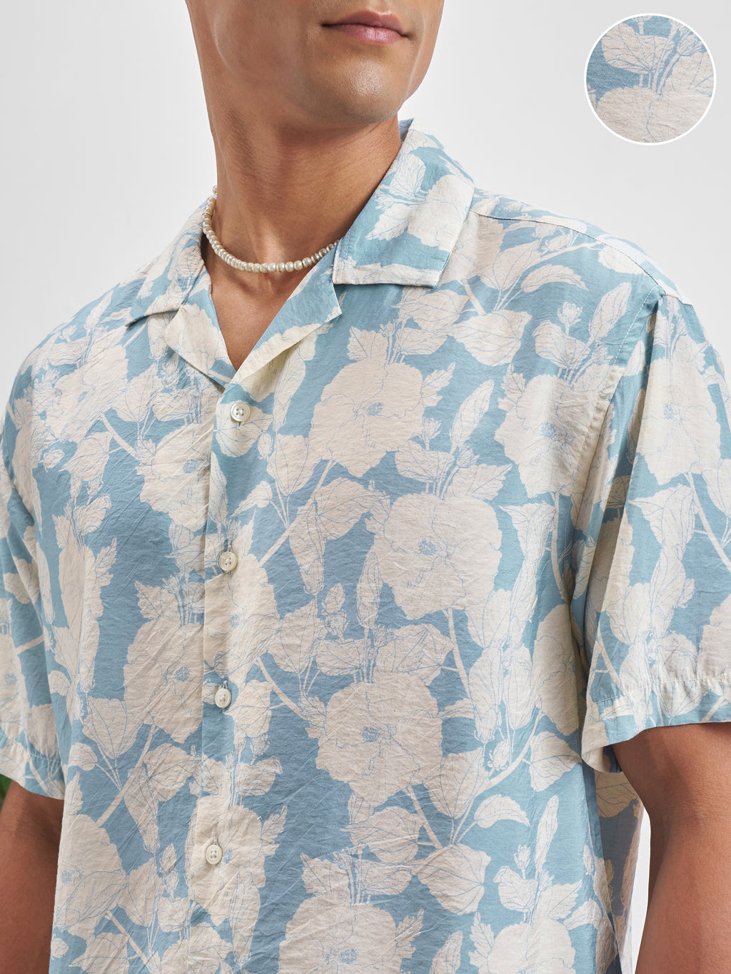 Highlander Men Blue Printed Relaxed Fit Casual Shirt - Blue - Image 5