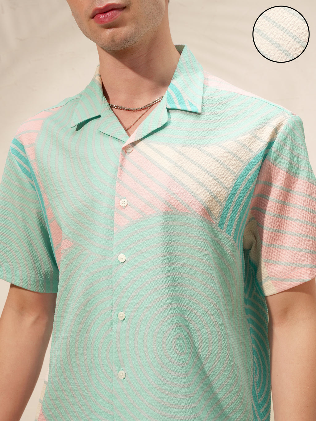 Highlander Men Green Printed Relaxed Fit Casual Shirt - Green - Image 5