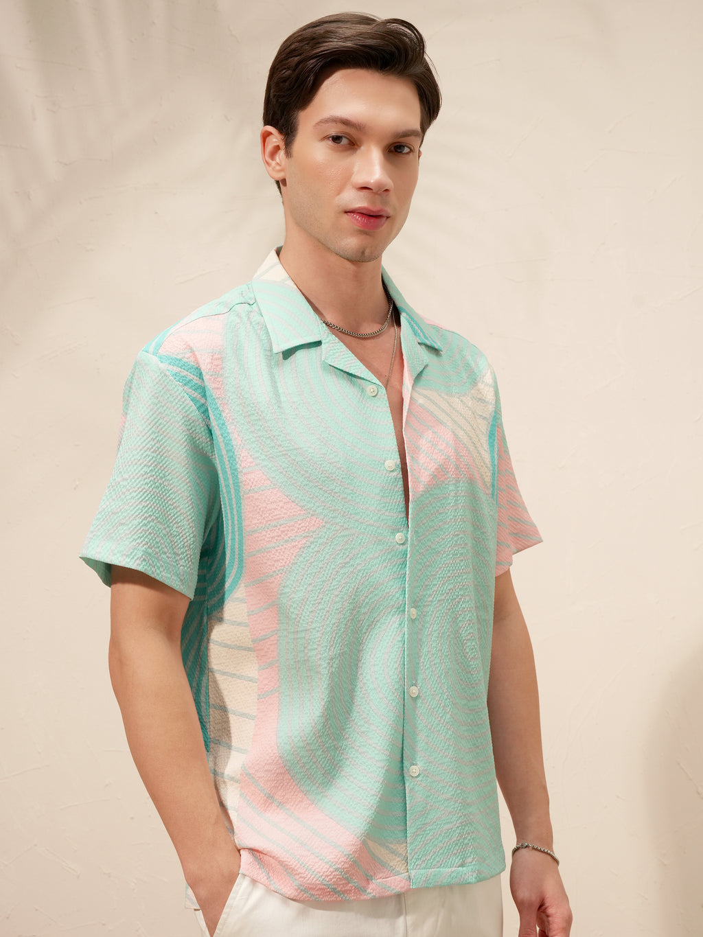 Highlander Men Green Printed Relaxed Fit Casual Shirt - Green - Image 6