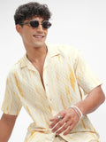 Highlander Men Yellow Printed Relaxed Fit Casual Shirt - Yellow - Image 1