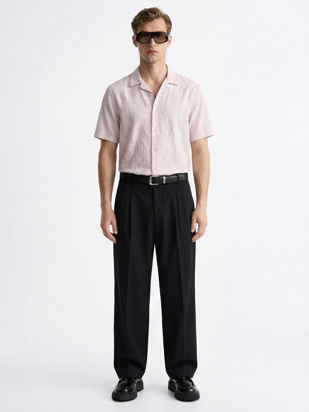 Highlander Men Pink Self Design Relaxed Fit Casual Shirt - Pink - Image 2