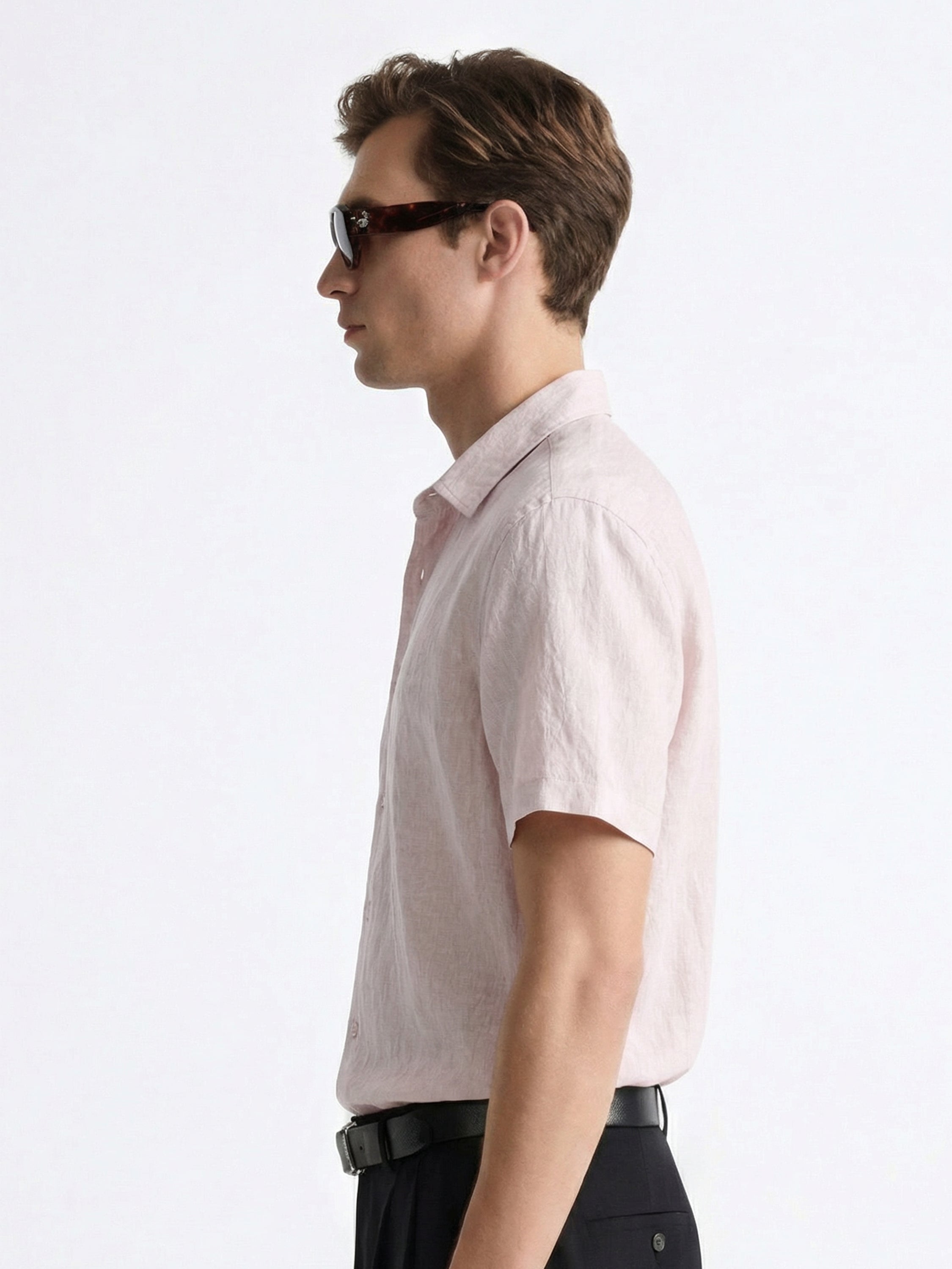 Highlander Men Pink Self Design Relaxed Fit Casual Shirt - Pink - Image 5
