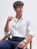 Highlander Men White Solid Slim Fit Casual Shirt - White - Image 1