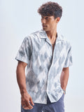 Highlander Men Blue Printed Relaxed Fit Casual Shirt - Blue - Image 1
