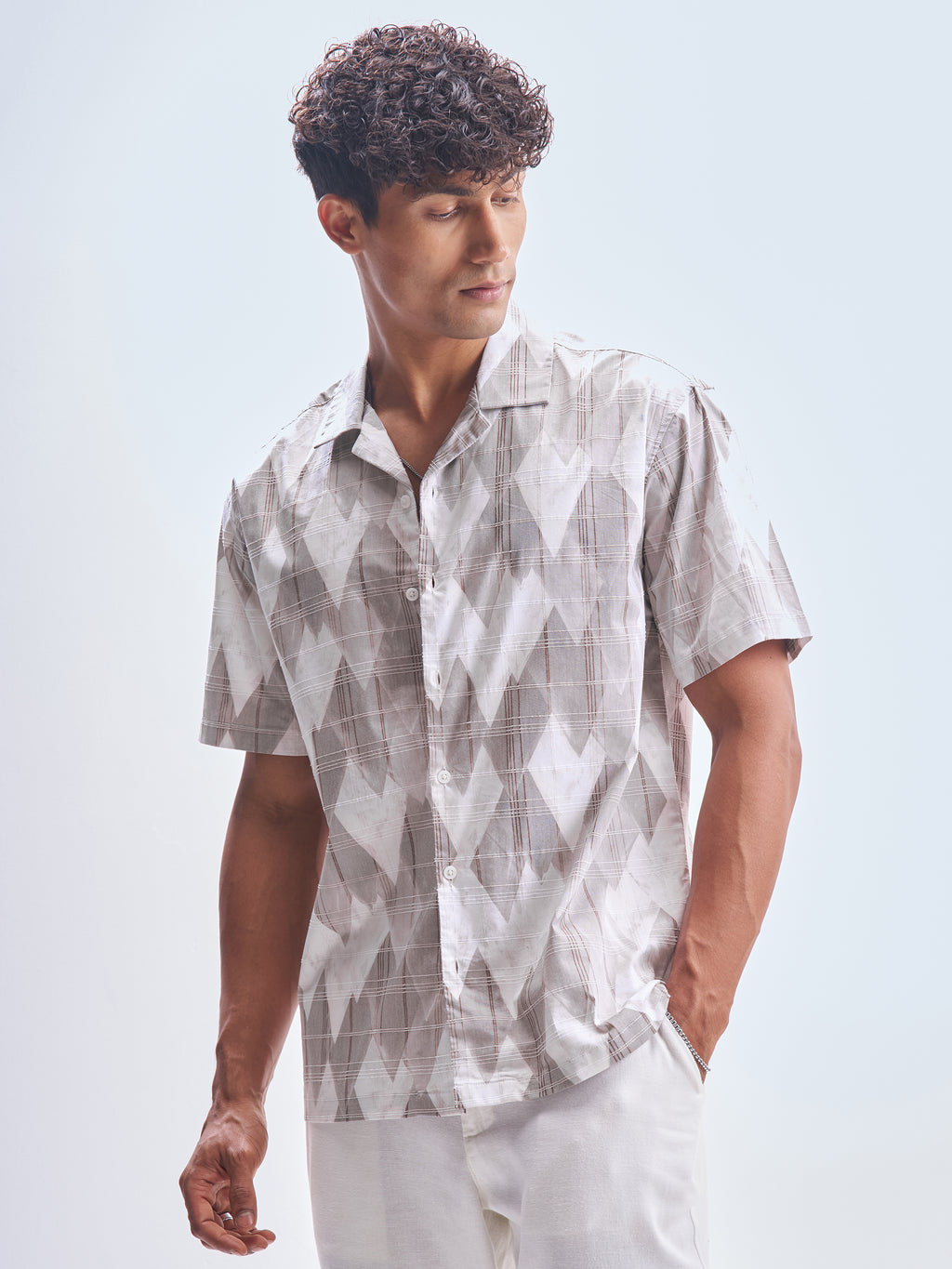 Highlander Men Purple Printed Relaxed Fit Casual Shirt - Purple - Image 4