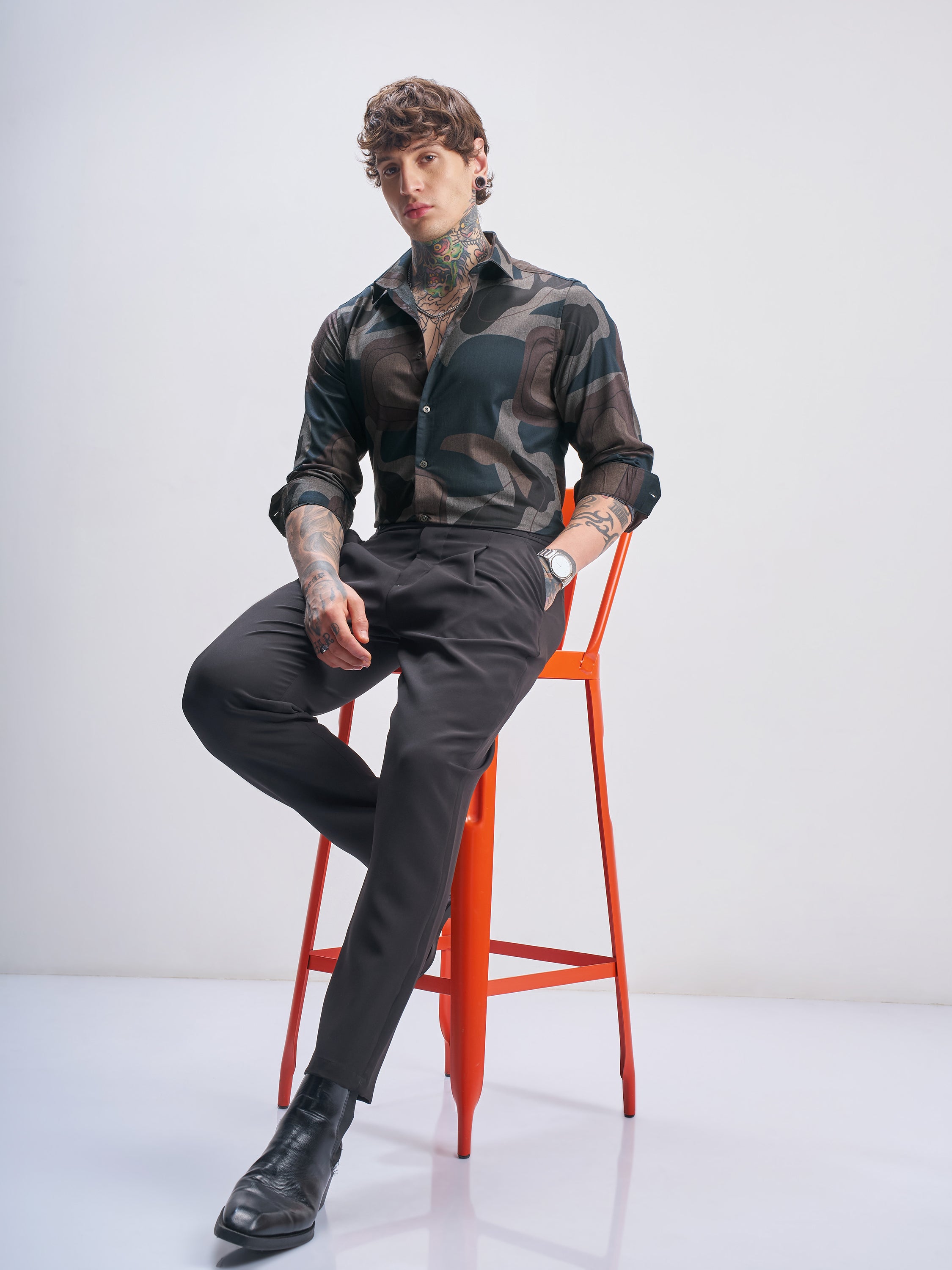 Highlander Men Multi Printed Slim Fit Casual Shirt - Multi - Image 2