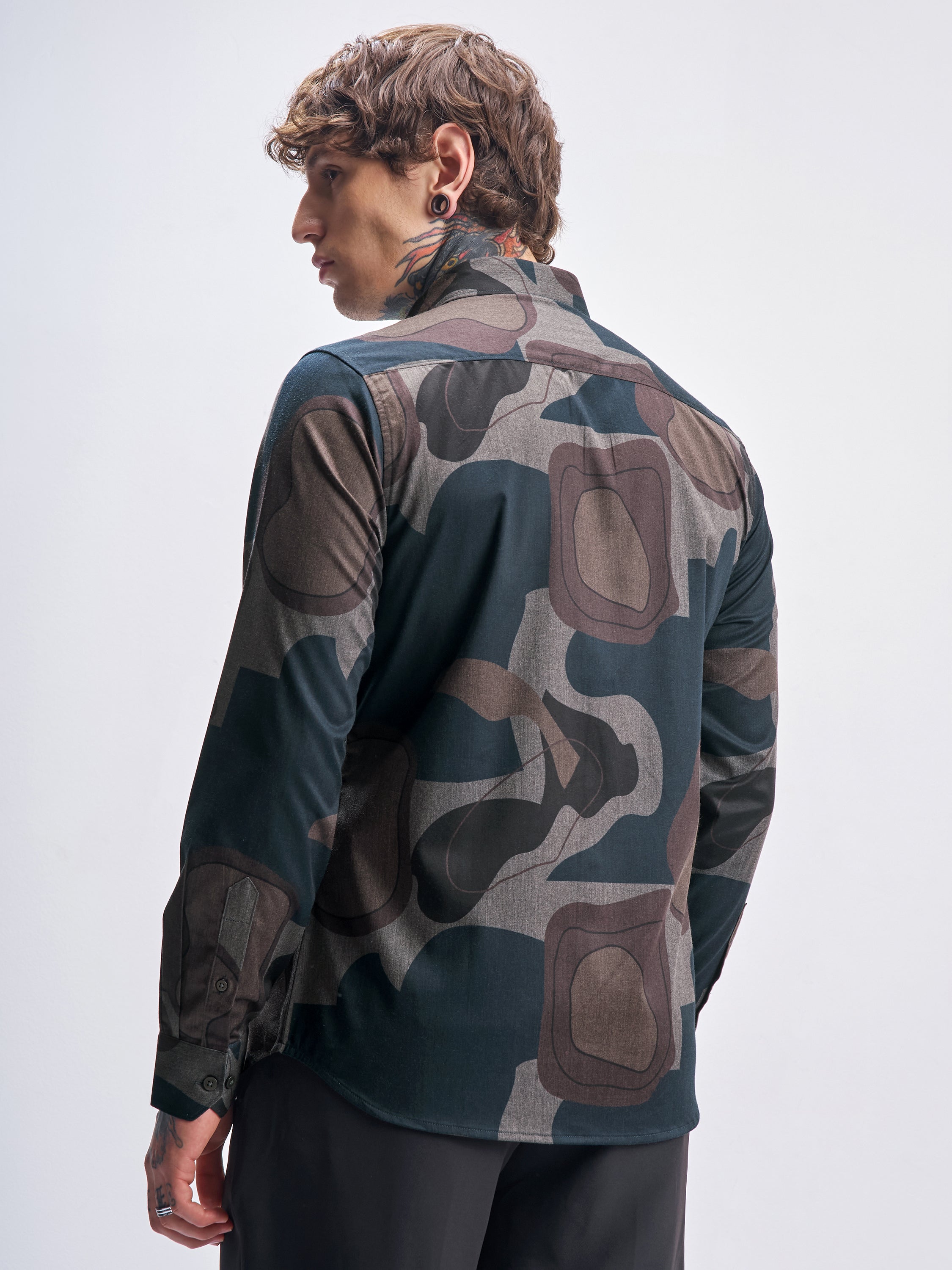 Highlander Men Multi Printed Slim Fit Casual Shirt - Multi - Image 3