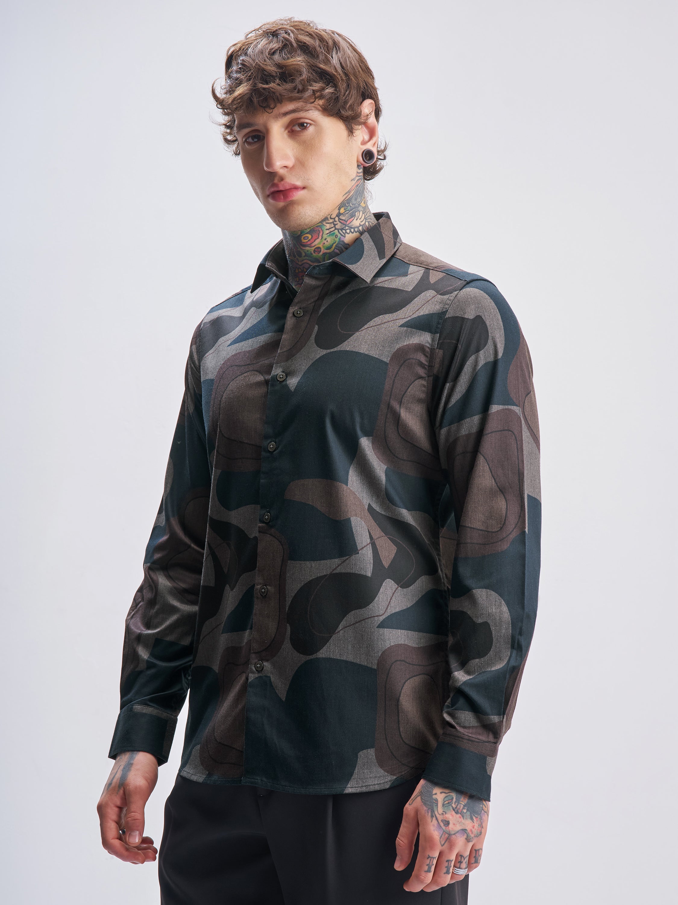 Highlander Men Multi Printed Slim Fit Casual Shirt - Multi - Image 4