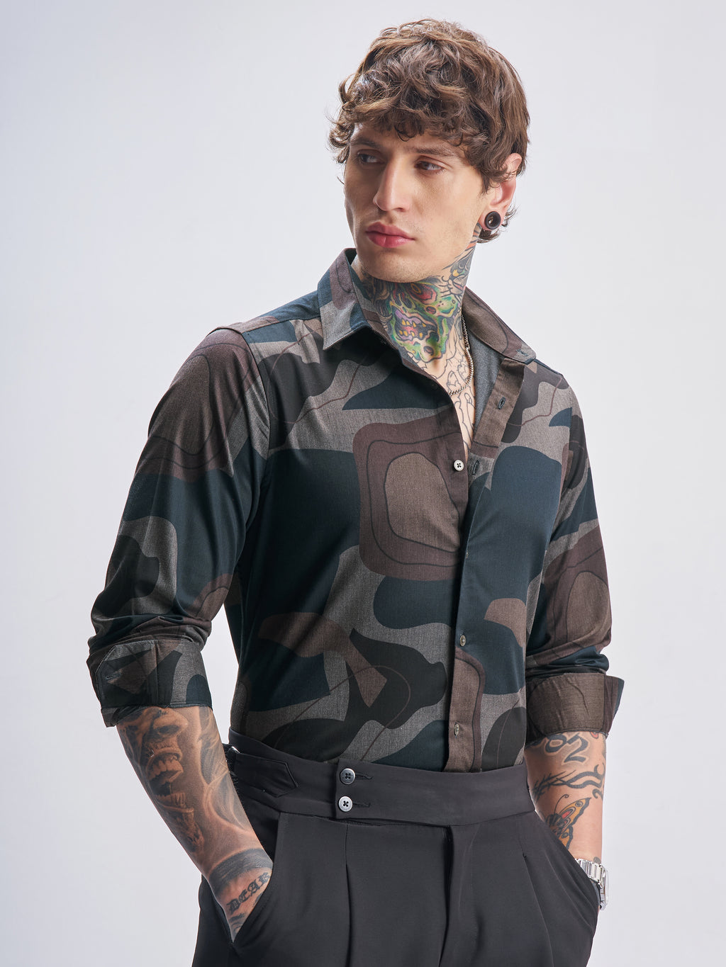 Highlander Men Multi Printed Slim Fit Casual Shirt - Multi - Image 6