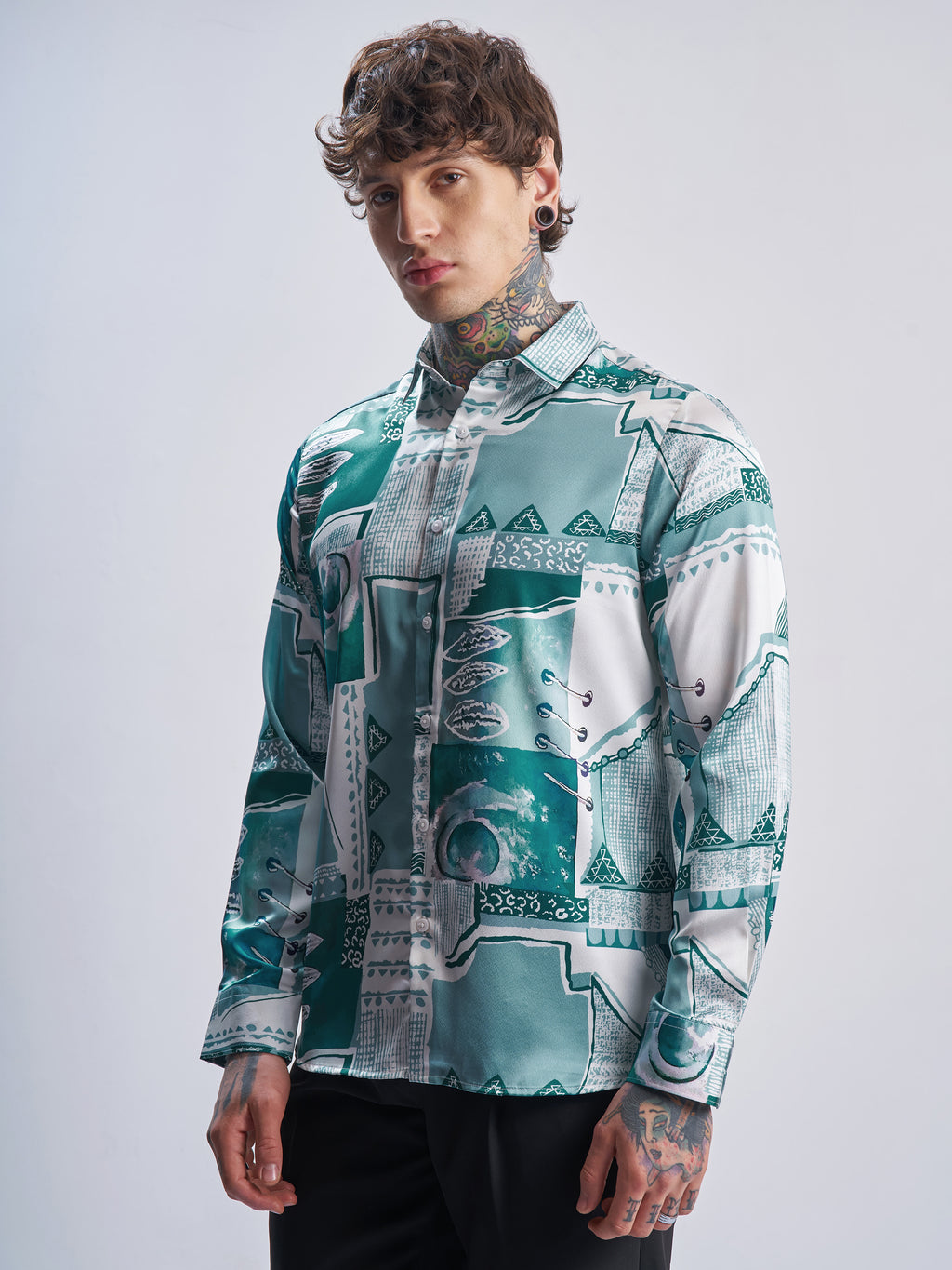 Highlander Men Off White Printed Slim Fit Casual Shirt - Off White - Image 4