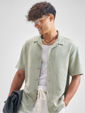 Highlander Men Grey Self Design Relaxed Fit Casual Shirt - Grey - Image 1