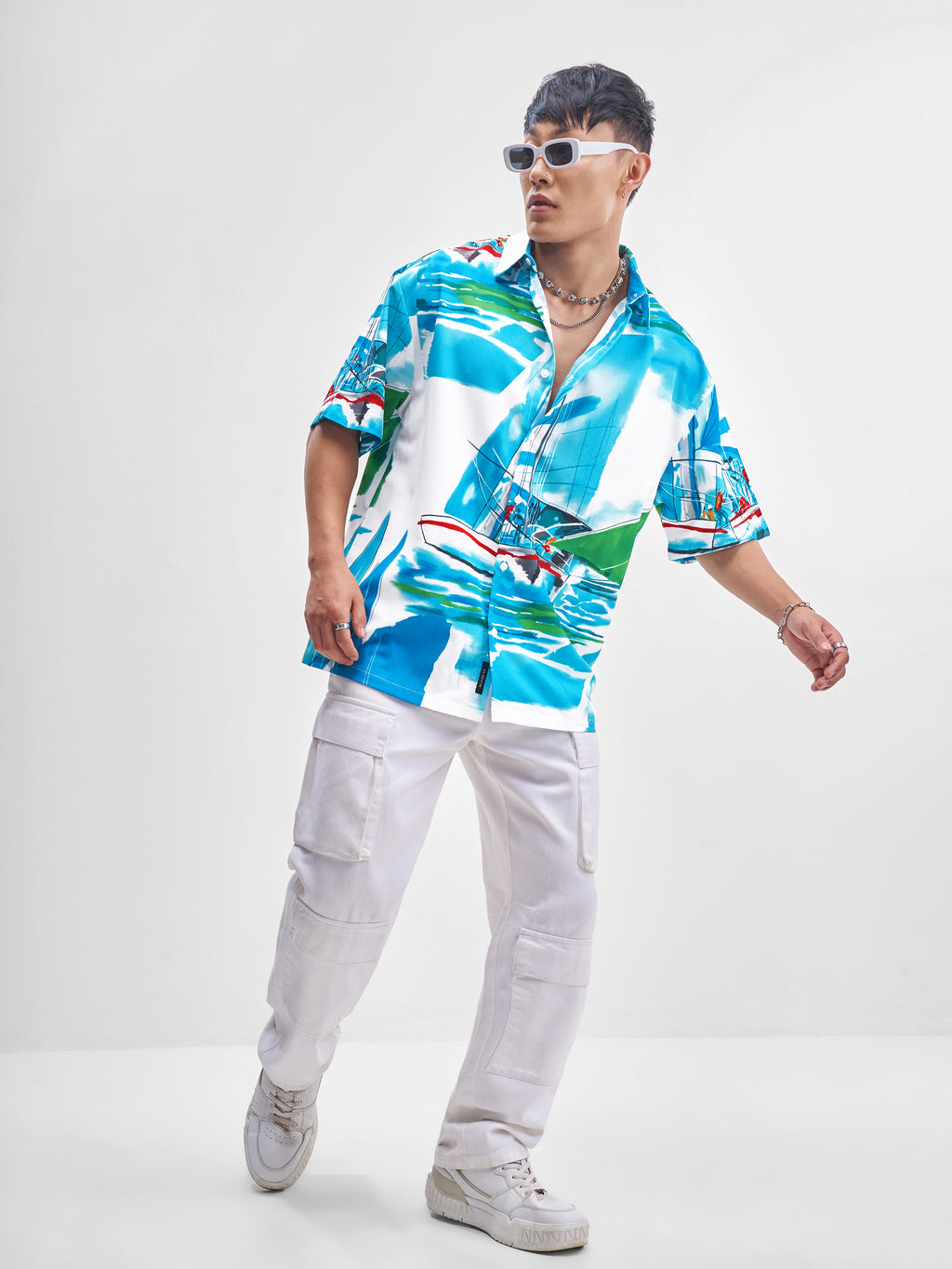 Highlander Men White Printed Relaxed Fit Casual Shirt - White - Image 2