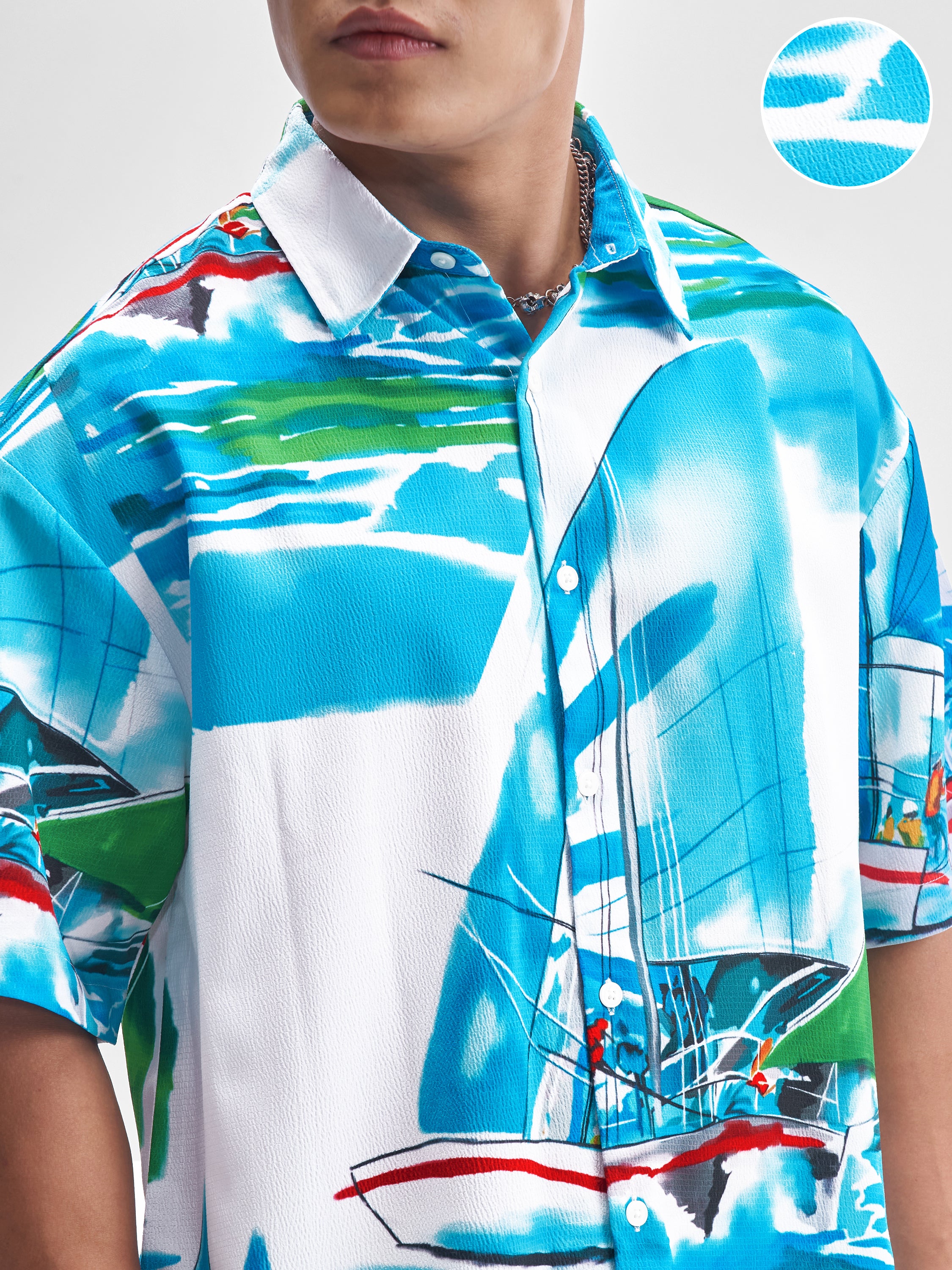 Highlander Men White Printed Relaxed Fit Casual Shirt - White - Image 5