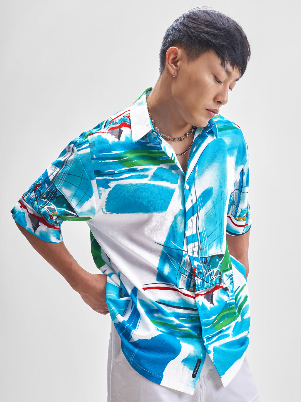 Highlander Men White Printed Relaxed Fit Casual Shirt - White - Image 6